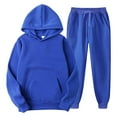 thumbnail image 1 of Caqnni Men 2Pcs Tracksuit Outfit Athletic Jogging Sports Hoodie Sweatpants Summer Fall Sweatsuits (Blue,M), 1 of 5