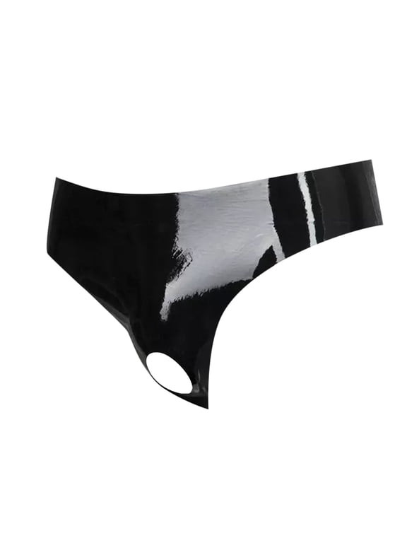 Men -Flaunting Jockstraps Underwear Breathable Mesh Lace Boxer Briefs Bottomless Shorts Backless Underpants(Black,3XL)