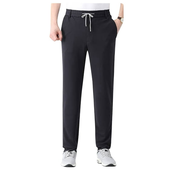 Caqnni Men Joggers Casual Pants Hiking Outdoor Recreation Pants Fitness Track Jogging Pants Casual Pants (BU1,XL)