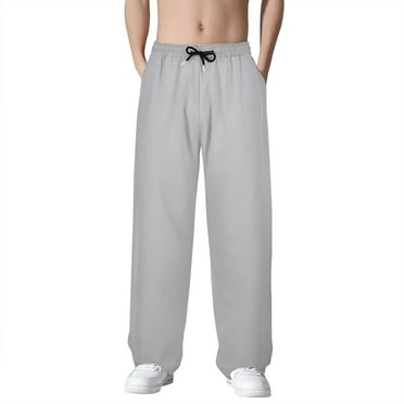 Caqnni Men Outdoor Casual Pants Pant Hiking Jogger Classic Fit Multi Pockets (Grey,XXL)