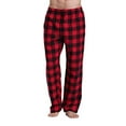 thumbnail image 1 of Caqnni Men'S Pajama Pants Tall Plaid Christmas Pajamas Pj Pants Elastic Waist Drawstring Pants 2024 Sleep Lounge Pant Pockets (A15-Black,S), 1 of 7