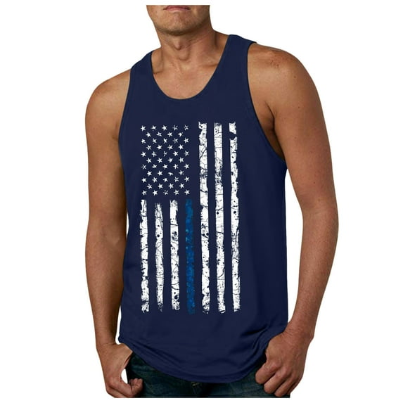 Caqnni Men's 3 Pack Quick Dry Workout Tank Top Gym Muscle Tee Fitness Bodybuilding Sleeveless T Shirt (Dark Blue,3XL)