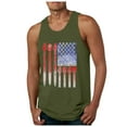 thumbnail image 1 of Caqnni Men's 4th of July USA Flag Tank Tops 3D Printed American Flag Short Sleeved Muscle Tank Tops Mens Shirt for Workout Gym Jogging(AG,XXL), 1 of 5
