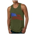 thumbnail image 1 of Caqnni Men's American USA Flag Patriotic Tank Top Shirts Sleeveless 4th of July Shirts US Soft Summer Short Sleeve T-Shirt for Men (AG,L), 1 of 1