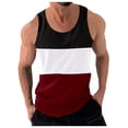 thumbnail image 1 of Caqnni Men's Basic Style Classical Color Easy to Match Tank Top Shirts Sleeveless Tees (Brick Red,S), 1 of 5