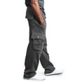 thumbnail image 1 of Caqnni Men's Casual Cargo Pants Regular Fit Stretch Casual Work Pants with Pockets Fall Winter Pants (4XL,Z06-Grey), 1 of 8