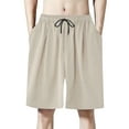 thumbnail image 1 of Caqnni Men's Hiking Work Casual Shorts Lightweight Outdoor Fishing Casual Shorts with Pockets M-4XL Running Workout Athletic Summer Beach Jogging Leisure Gym (Khaki,L), 1 of 5