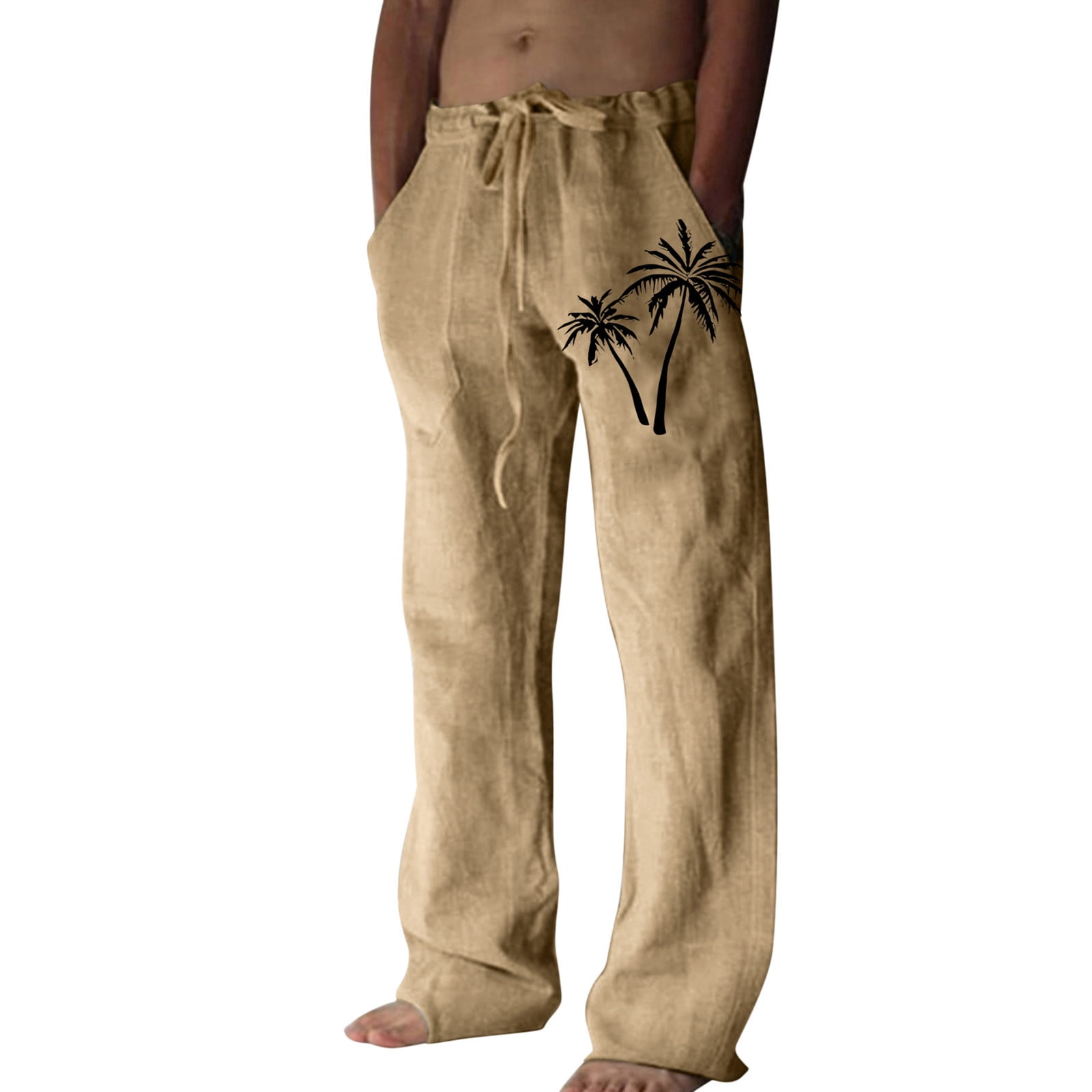 Men's Linen Pants Khaki