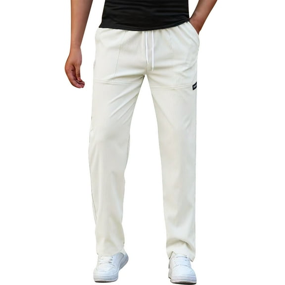 Caqnni Men's Casual Pant Lightweight Trousers Yoga Lounge Pants (Grey,XXL)