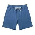 thumbnail image 1 of Caqnni Men's Casual Shorts Cotton Drawstring Summer Beach Stretch Shorts with Pockets(Blue,L), 1 of 7