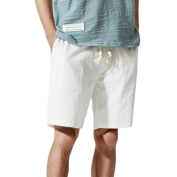 Caqnni Men's Casual Shorts, Outdoor Casual Shorts, Lightweight Casual/Straight Work Hiking Casual Shorts Athletic Gym Mens Shorts (Z03-White,S)