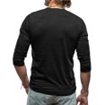 thumbnail image 1 of Caqnni Men's Casual pullovers Classic Button Cotton Long Sleeve T-Shirt Autumn and Winter Basic Solid Lightweight Tees Tops (Black,XL), 1 of 1