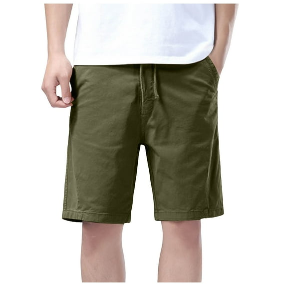 Caqnni Men's Casual Shorts with Pockets Hiking Shorts Casual Athletic Jogger Sports Outdoor Trousers Relaxed Fit Summer Beach Trousers M-3XL (AG,32)