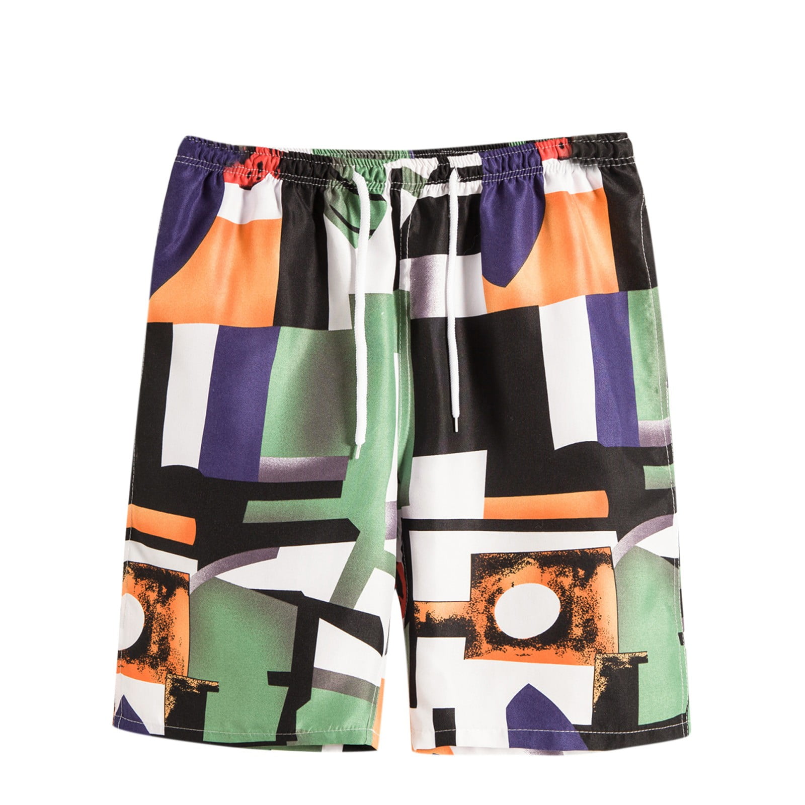 Caqnni Men's Cotton Knit Shorts Waistband & Pockets, Assorted Colors