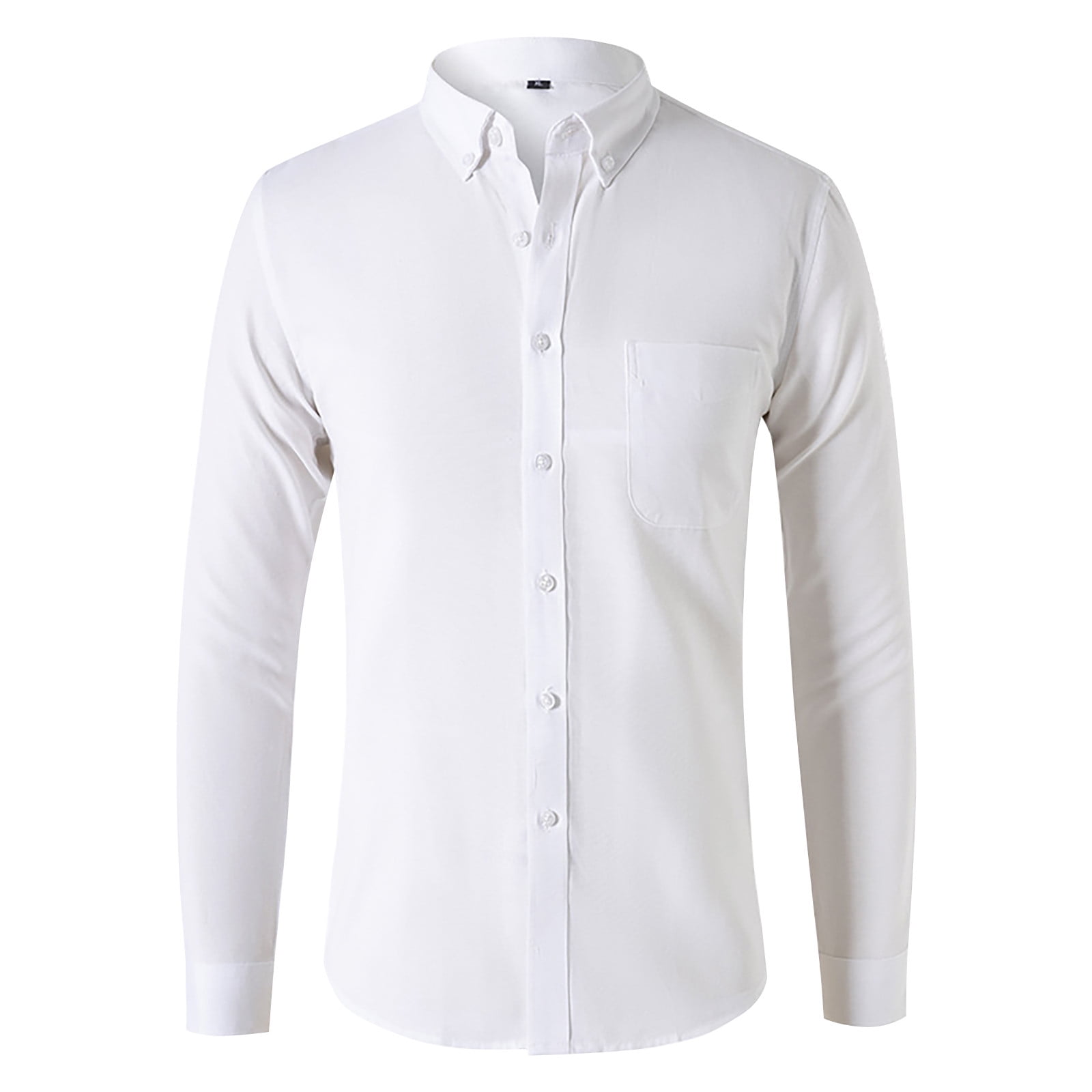 Caqnni Men's Cotton Linen Shirts Long Sleeve Casual Buttton Down Shirts ...