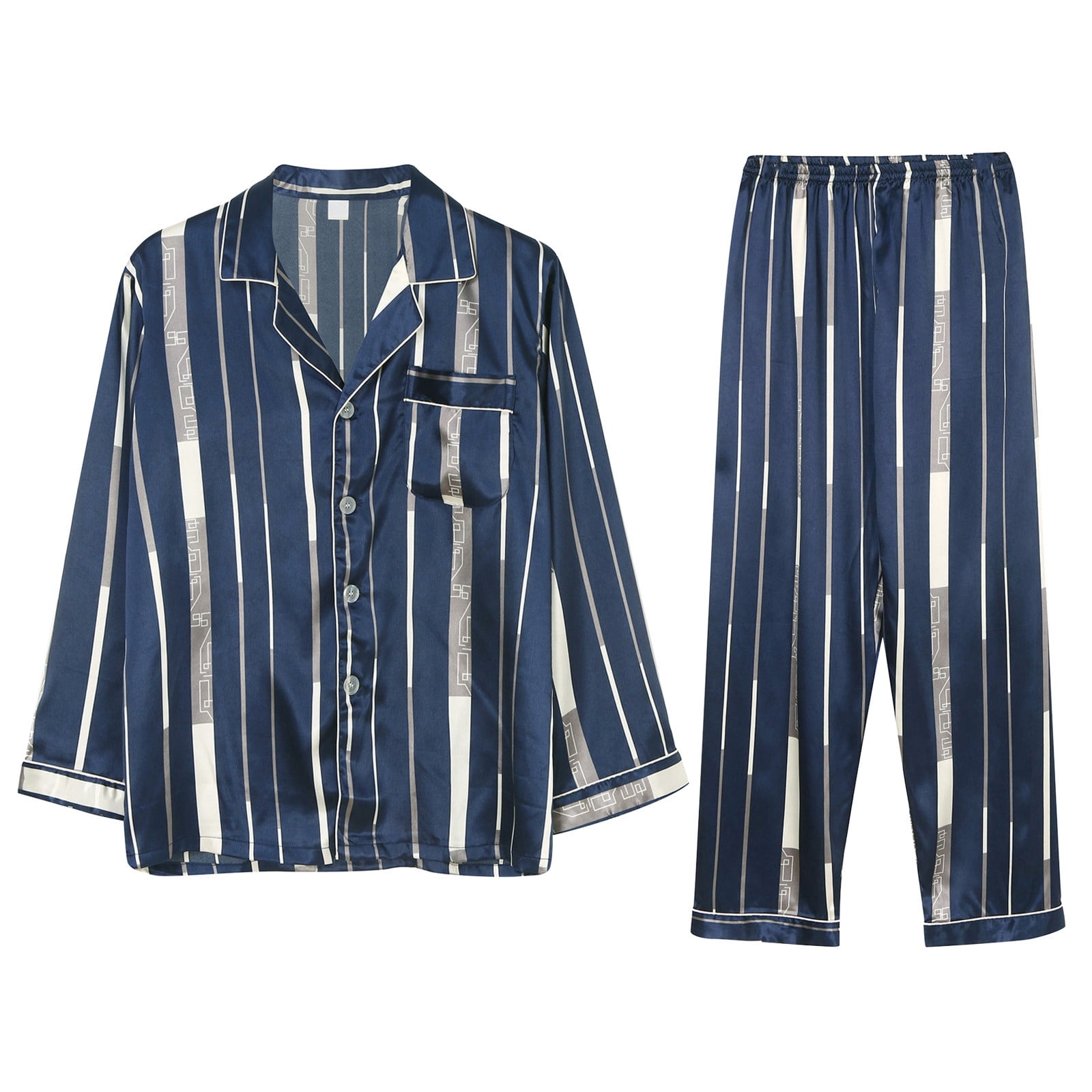Caqnni Men's Cotton Pajama Bottoms Lightweight Sleep Lounge Set Plaid ...