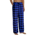 thumbnail image 1 of Caqnni Men's Flannel Pajama Pants, Comfortable Woven Sleepwear Bottoms, Soft Flannel Sleep Pants, Lounge Pants For Men Flannel Pajamas (A05-Blue,S), 1 of 8