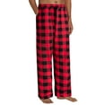 thumbnail image 1 of Caqnni Men's Flannel Pajama Pants, Comfortable Woven Sleepwear Bottoms, Soft Flannel Sleep Pants, Lounge Pants For Men Flannel Pajamas (A10-Red,XXL), 1 of 8