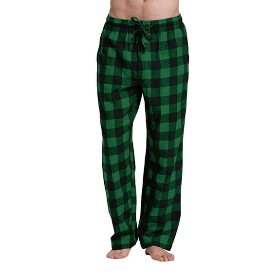 Caqnni Mens 3 Pack Pajama Pants for Men, Pajama Pants, Men's Pajamas, Sleep pants with Pockets, Up to Size 5XL Fall Wintet Pajamas Pants (A21-Green,M)