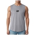 thumbnail image 1 of Caqnni Men's Gym Tank Tops Workout Muscle Tee Sleeveless Fitness Bodybuilding T Shirts Cool Summer Beach Vacation XXL,Grey, 1 of 7