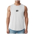 thumbnail image 1 of Caqnni Men's Gym Tank Tops Workout Muscle Tee Sleeveless Fitness Bodybuilding T Shirts Cool Summer Beach Vacation XXXL,White, 1 of 8