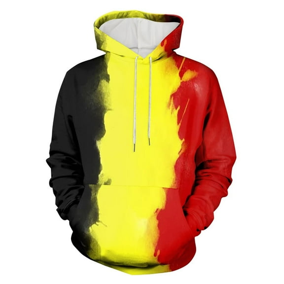 Caqnni Men's Gym Workout Active Long Sleeve Pullover Lightweight Long Sleeve Hoodie Casual Hooded Sweatshirts Autumn Winter Outerwear (XXL,Yellow)