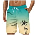 thumbnail image 1 of Caqnni Men's Hawaiian Board Shorts: Quick-Dry Summer Style with an Adjustable Drawstring (Z01-Yellow,M), 1 of 4