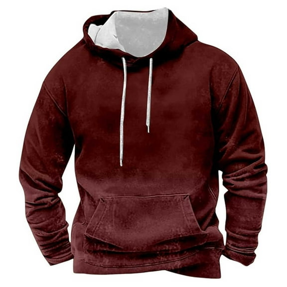 Caqnni Men's Hooded Sweatshirts Gradient Tie Dye Sweatshirt Jogger Sweat Shirts Casual Tops (3XL,)