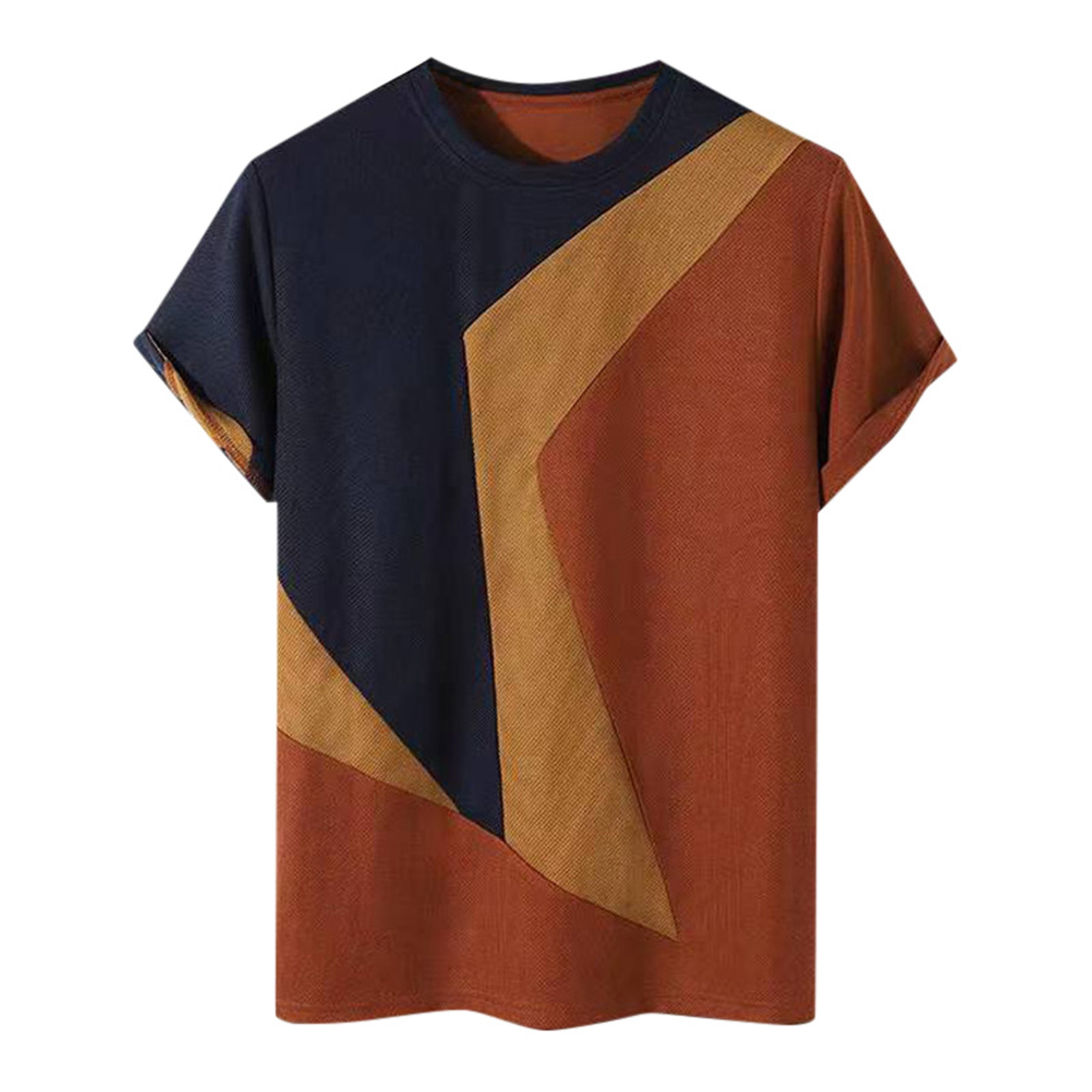 Caqnni Men's Lightweight TShirts Cotton Crew Neck Regular Fit Solid