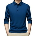 thumbnail image 1 of Caqnni Men's Long Sleeve Polos Contrasting Colors Design Golf T-Shirt Casual Polo Shirts (XXL,Z03-Blue), 1 of 7