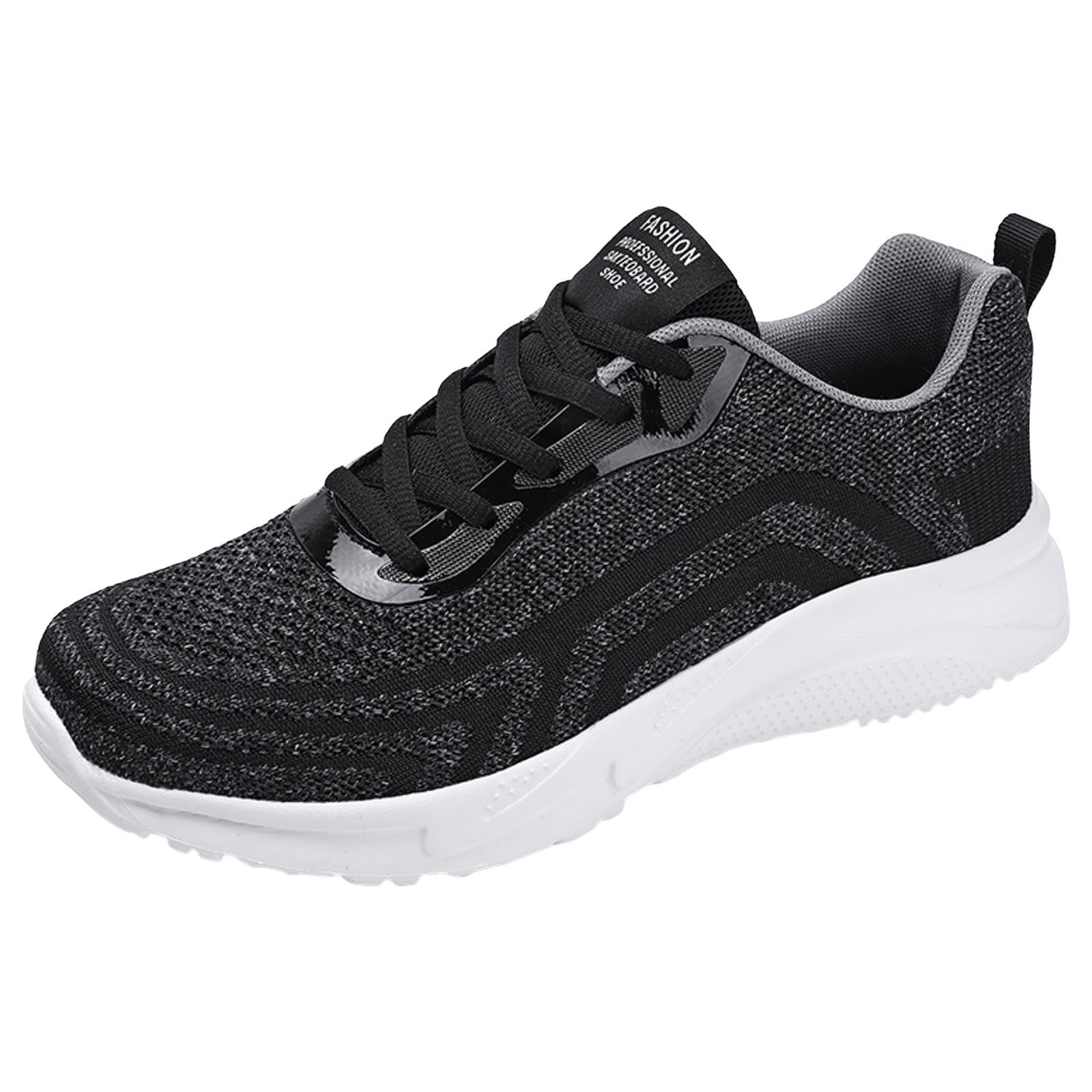 Caqnni Men's Mesh Fabric Fashion Sneakers Casual Lightweight Breathable Versatile Walking Shoes (Gray,40)