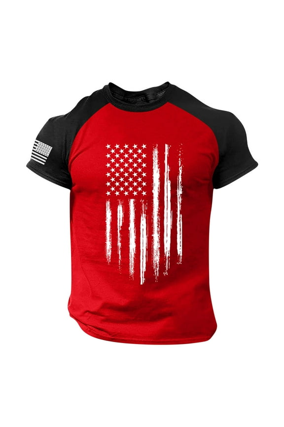 Men's Muscle T-Shirt Pleated Short Sleeve Bodybuilding Gym Fashion Workout T-Shirts Red,L)