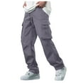 thumbnail image 1 of Caqnni Men's Outdoor Quick Dry Convertible Hiking Fishing Cargo Work Pants Trousers (GY1,M), 1 of 1