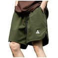 thumbnail image 1 of Caqnni Men's Pockets Casual Shorts Athletic Joggers Casual Trousers Shorts (Z03-Green,XXL), 1 of 7