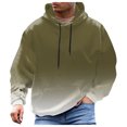 thumbnail image 1 of Caqnni Men's Pullover Solid Color Tie Dye Hoodies Long Sleeve Drawstring Casual Hooded Sweatshirts with Kanga Pockets (L,AG), 1 of 4