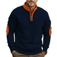 thumbnail image 1 of Caqnni Men's Quarter Zip Sweater Slim Fit Casual Pullover Sweater Neck Polo Sweaters Fall Winter Top (Size S-3XL), 1 of 6