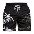 thumbnail image 1 of Caqnni Men's Quick Dry Swim Trunks Swimsuits Mesh Liner Beach Bathing Suits Swimming Board Shorts(Black,L), 1 of 3