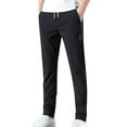 thumbnail image 1 of Caqnni Men's Regular Casual Pants Drawstring Pants Drawstring Pants Drawstring Pants with Multi Pockets Sports Pants Business Casual Pants (,Black), 1 of 1