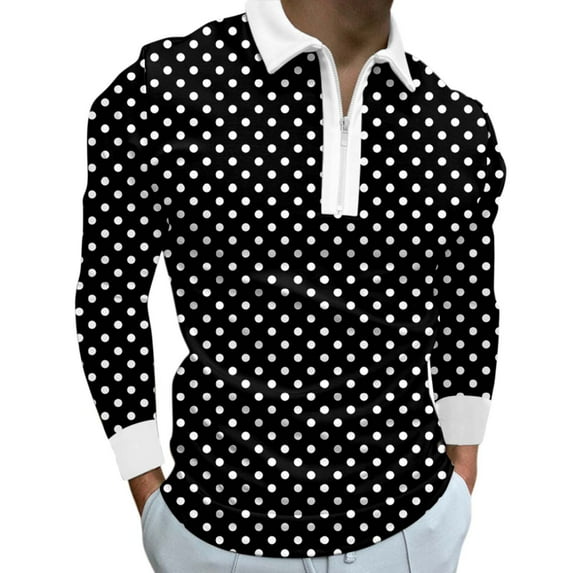 Caqnni Men's Short&Long Sleeve Polo Shirts Casual Slim Fit Solid Soft ed Shirt (White,L)