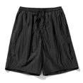 thumbnail image 1 of Caqnni Men's Shorts Elastic Waistband Relaxed Fit Summer Casual Cotton Work Shorts(Black,L), 1 of 7
