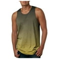 thumbnail image 1 of Caqnni Men's Sleeveless Lightweigh Workout Tank Tops Gradient Color Summer Casual Loose Fit Crew Neck Muscle T-Shirts Basic Gym Fitness Vest (AG,L), 1 of 4