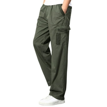 Caqnni Men's Slim-Fit Stretch Cargo Pant (Available in Big & Tall)(Army Green,4XL)
