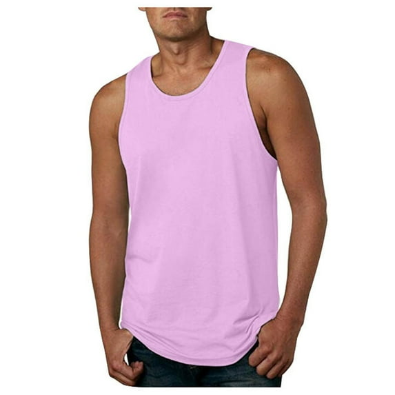 Caqnni Men's Soft Tank, Moisture Wicking, Classic Colors Muscle Shirts for Bodybuilding Gym Fitness Training (Z01-Gold,L)