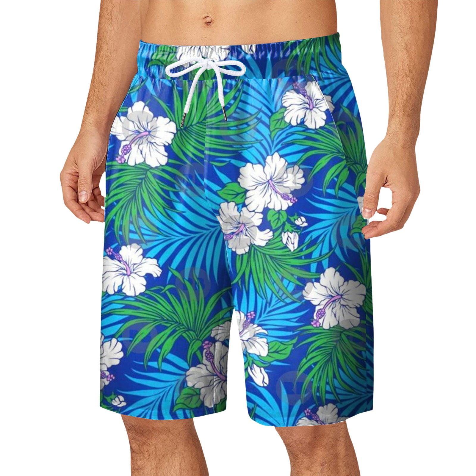 Caqnni Men's Swim Trunks Drawstring Swimming Board Shorts Summer Beach ...