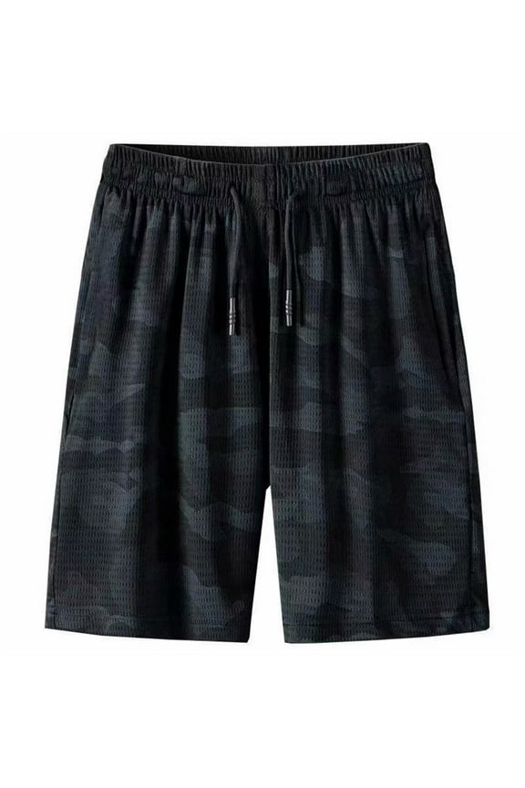 Men's Swim Trunks Hawaiian Bathing Mesh Lining Suit Swimsuits Beach Quick Dry Shorts with Pockets(Camouflage,L)