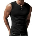 thumbnail image 1 of Caqnni Men's Tank Tops Sleeveless Shirts Tees Casual Tops Cool Summer Beach Vacation for Workout Running Gym Bodybuilding (Z05-Black,L), 1 of 4