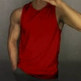 thumbnail image 1 of Caqnni Men's Tank Tops Body Quick Dry Vest Workout Tank Tops Gym Muscle Shirts Bodybuilding Compression Gym WorkoutMuscle Tshirts Big and Tall Basketball Tank Tops (Red,3XL), 1 of 8