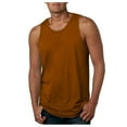 thumbnail image 1 of Caqnni Men's Tank Tops Workout Shirt Quick Dry Sleeveless Gym Stringer Muscle T-Shirts Gym Bodybuilding Sleeveless Muscle Tee Shirt (Z01-Brown,M), 1 of 7