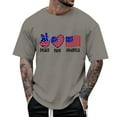 thumbnail image 1 of Caqnni Men's Tees USA Flag T-Shirt Patriotic Shirt Crew Neck 3D American Flag Shirt Tees Mens T Shirt (Dark Gray,XXL), 1 of 4