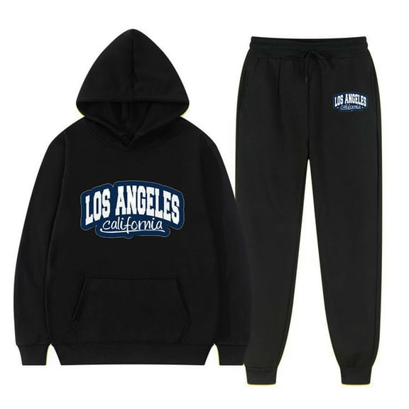 Caqnni Men's Tracksuits 2 Piece Set Jogging Outfit Hoodie Sports Sweatsuit Sets for Running Workout Gym Fall Winter Tracksuit for Running Workout Gym (Black,M)